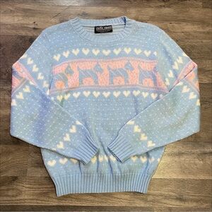 Vintage | Fairy Kei Knit Heart & Scottie Dog Sweater